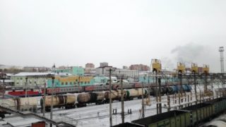 シベリア鉄道横断旅行記：ウラン＝ウデ駅前